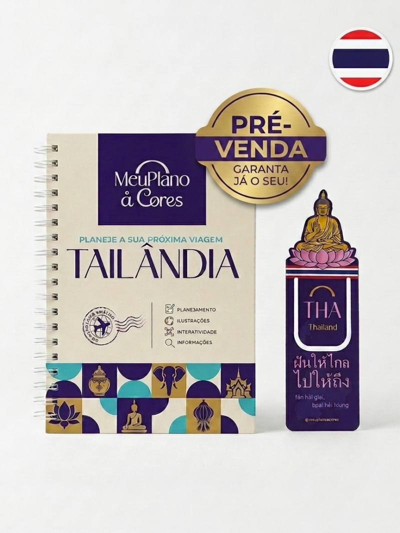 PRÉ-VENDA - Planner de Viagem Tailândia + Marcador