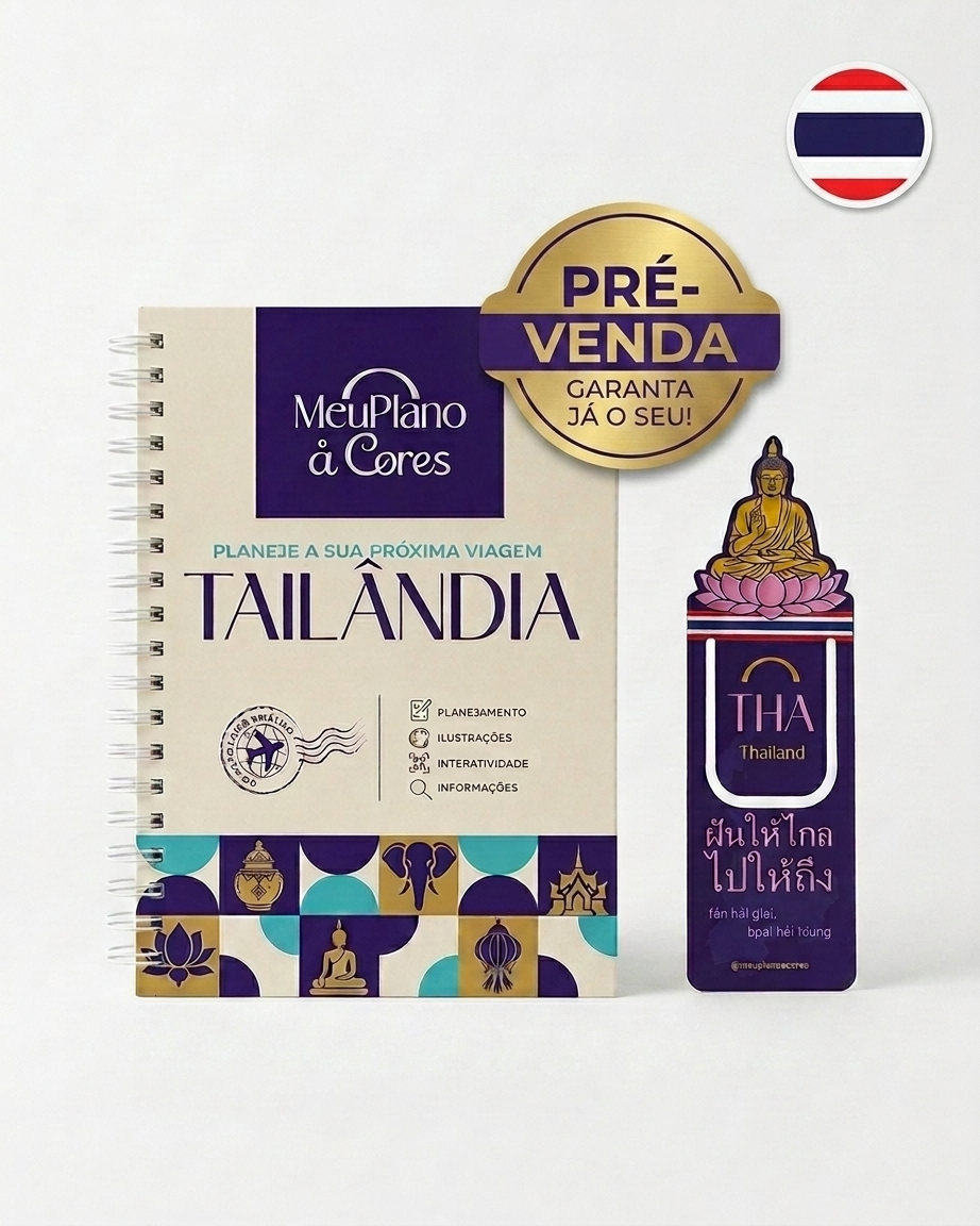 PRÉ-VENDA - Planner de Viagem Tailândia + Marcador
